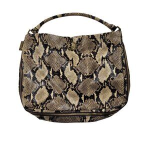 Tory Burch Snakeskin Shoulder Handbag Designer Animal Print Luxury Purse